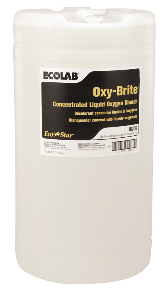 GuestSupply US | Ecolab® Liquid Laundry Oxygen Bleach, 15 Gallon
